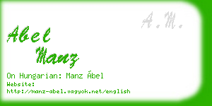 abel manz business card